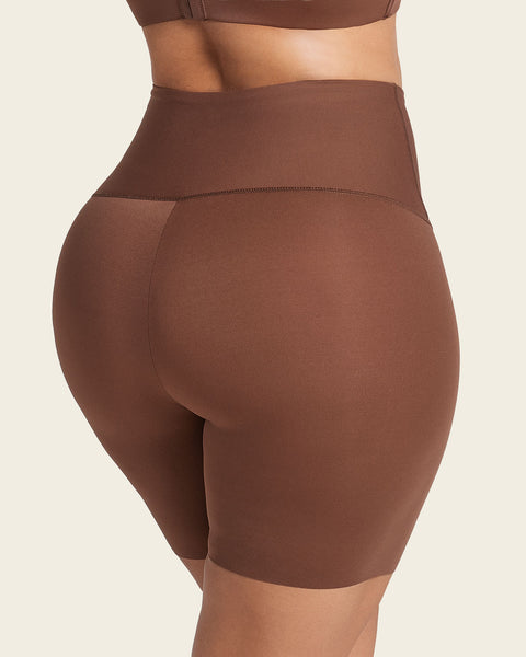 Chocolate Brown Textured High Waisted Leggings