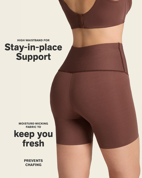 Firm High-Waisted Shaper Slip Short#color_875-dark-brown