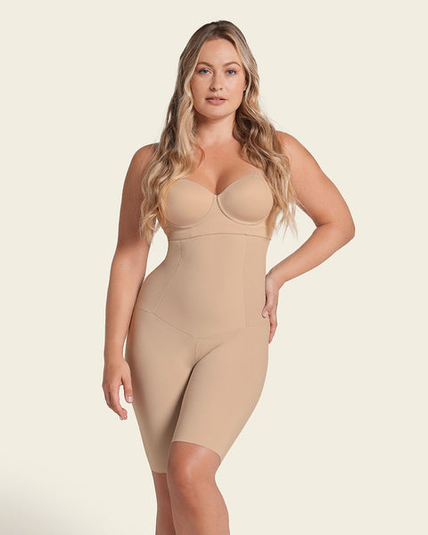 Extra High Waisted Firm Shaper Short#color_801-golden-beige