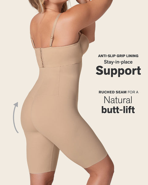 Extra High Waisted Firm Shaper Short#color_801-golden-beige
