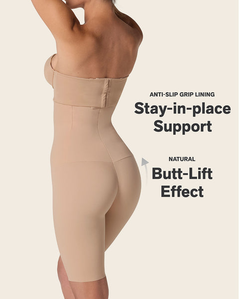 Extra High Waisted Firm Shaper Short#color_801-golden-beige