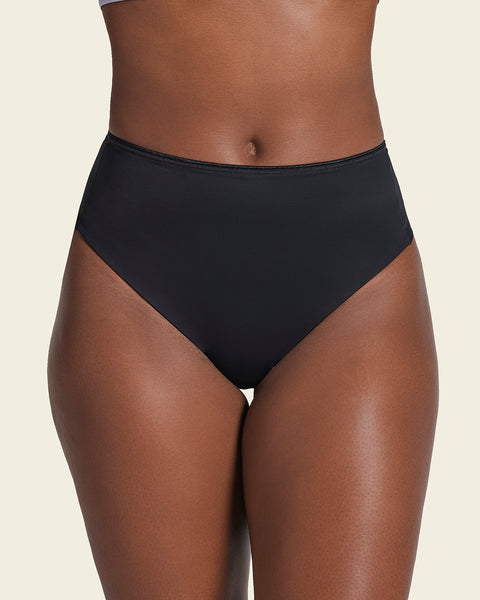 Black High Waist Seamless Smoothing Thong