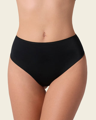 Seamless thong shaper panty#color_700-black