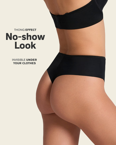 Seamless thong shaper panty#color_700-black