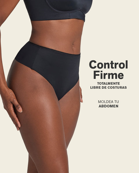 Seamless thong shaper panty#color_700-black