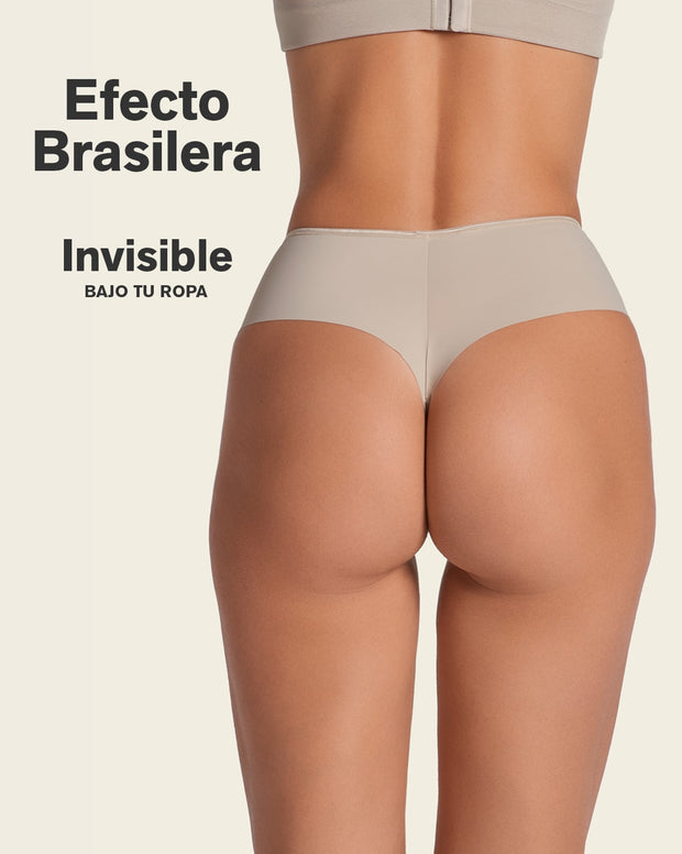 Seamless thong shaper panty