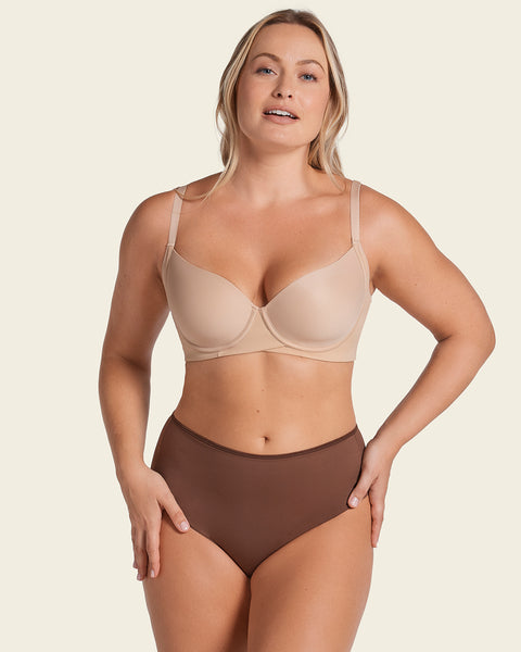 Seamless thong shaper panty#color_875-dark-brown