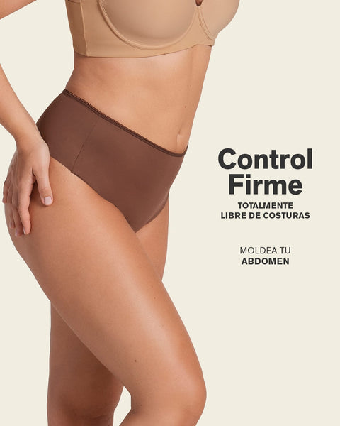 Seamless thong shaper panty#color_875-dark-brown
