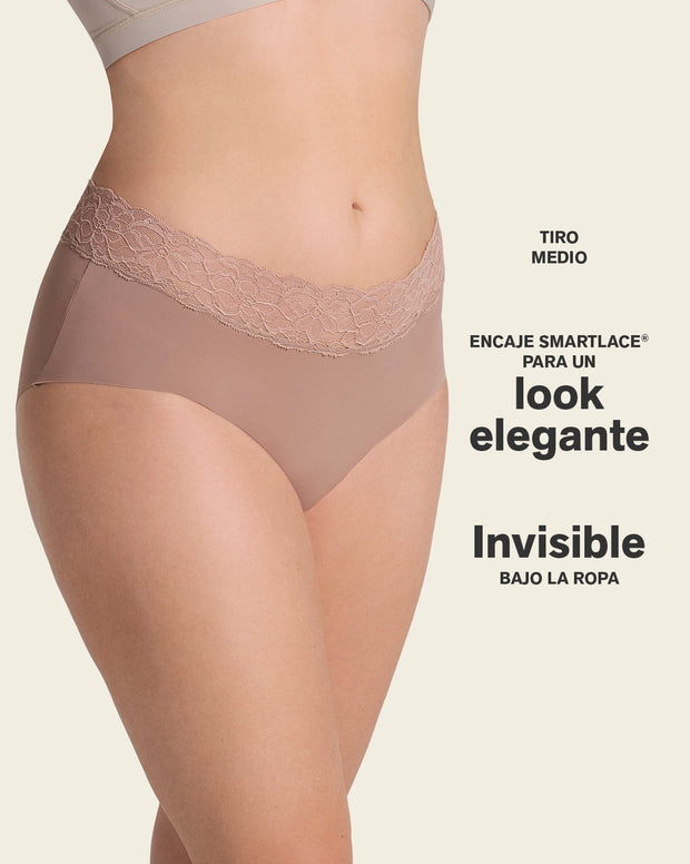 Ultra light lace trim hipster panty