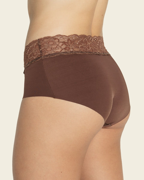 Ultra light lace trim hipster panty#color_875-dark-brown