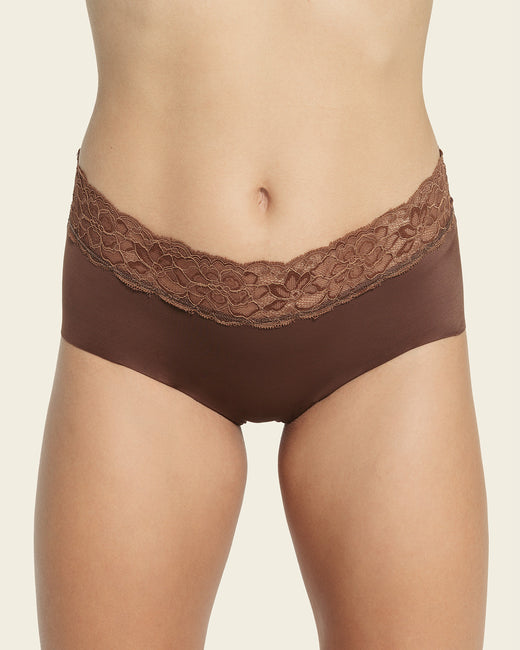 Ultra light lace trim hipster panty#color_875-dark-brown