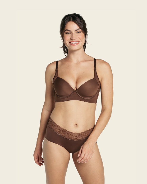 Ultra light lace trim hipster panty#color_875-dark-brown