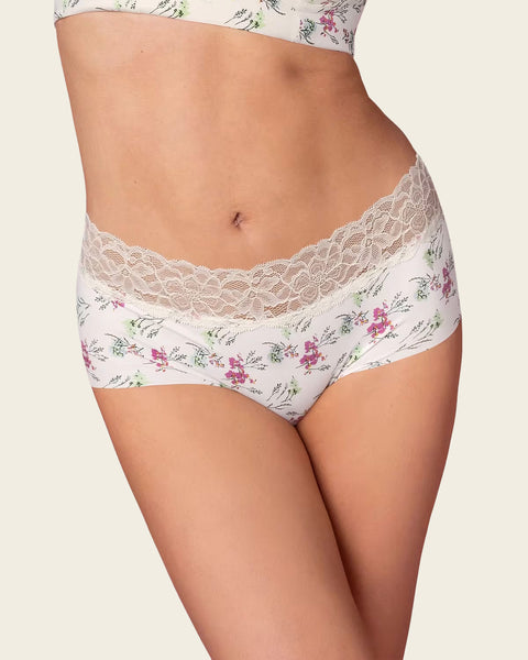 Ultra Light Lace Trim Hipster Panty#color_a52-floral-print