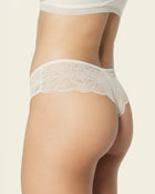 Mid-rise sheer lace cheeky panty