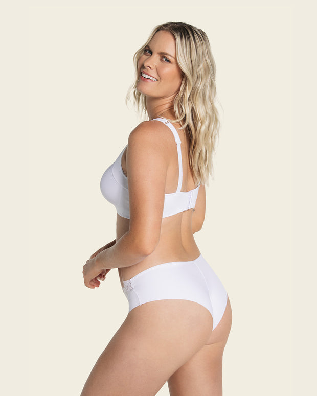Ultra-light lace waistband cheeky panty#color_000-white