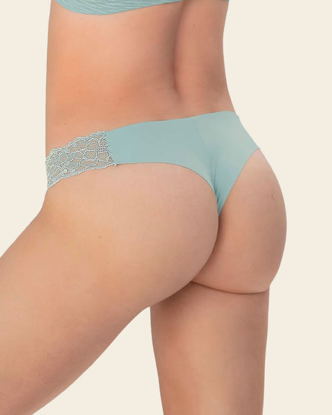 Lace Side Seamless Thong Panty#color_620-mint