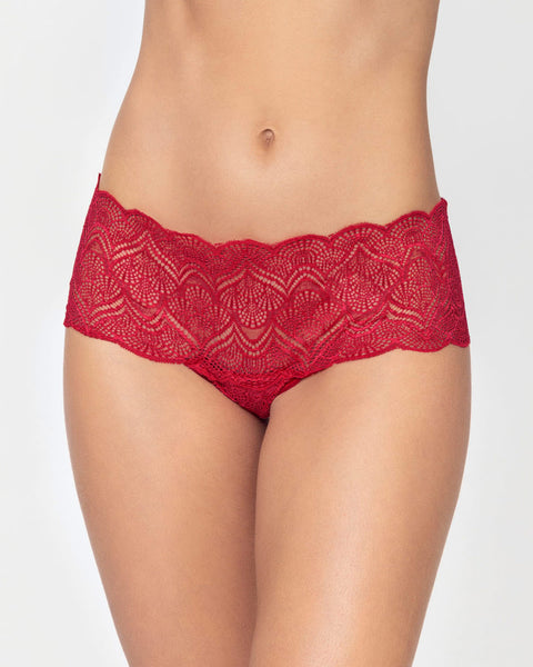 Buy RED LACE-UP NYLON HIPSTER PANTY (FS) for Women Online in India