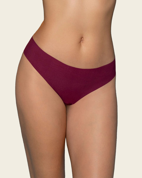 No Ride-Up Seamless Thong Panty#color_430-plum