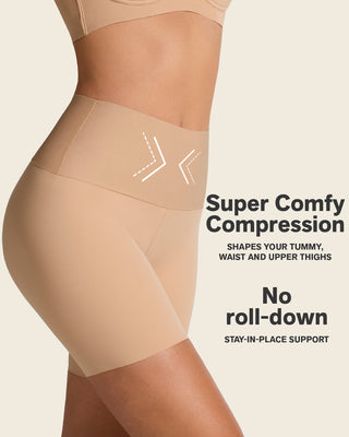 Stay-in-place seamless slip short#color_801-golden-beige