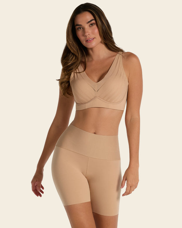 High Profile Bra & PowerStay Short in Golden Beige