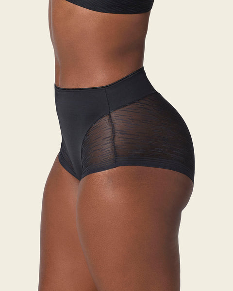 High-waisted sheer lace shaper pant