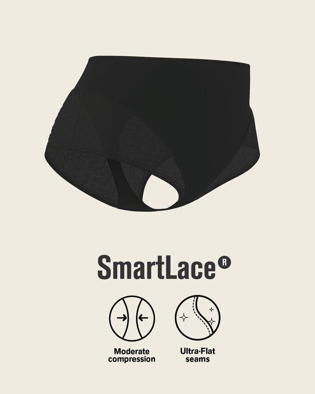 High-waisted sheer lace shaper panty