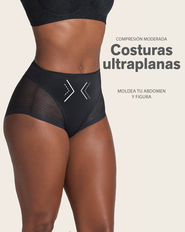 High-Waisted Sheer Lace Shaper Panty