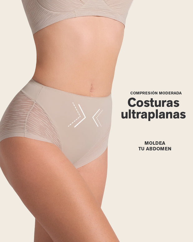 High-waisted sheer lace shaper panty