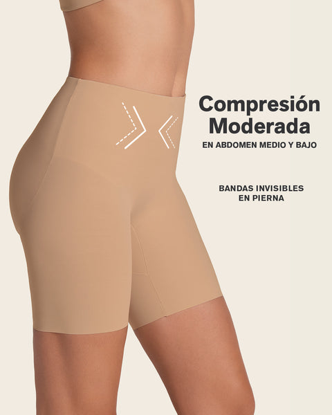 Midrise Anti Chafing Butt Lifter Shaper Short#color_801-golden-beige