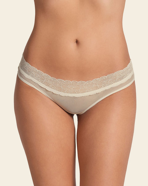 Sheer lace low-rise cheeky panty#color_253-ivory