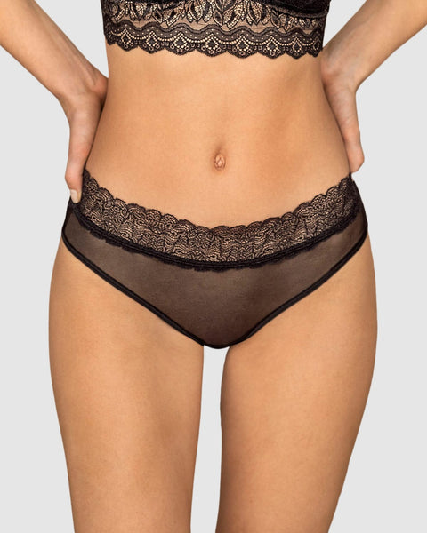 Sheer lace low-rise cheeky panty#color_700-black