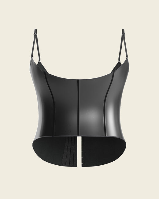 Latex waist trainer vest with extra-firm compression#color_700-black