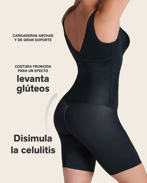 Undetectable step-in mid-thigh body shaper#color_700-black