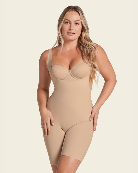 Undetectable Step-in Mid-Thigh Body Shaper#color_801-golden-beige