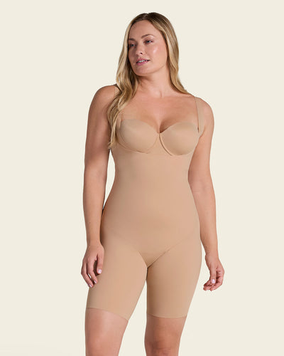 Undetectable Step-in Mid-Thigh Body Shaper#color_801-golden-beige