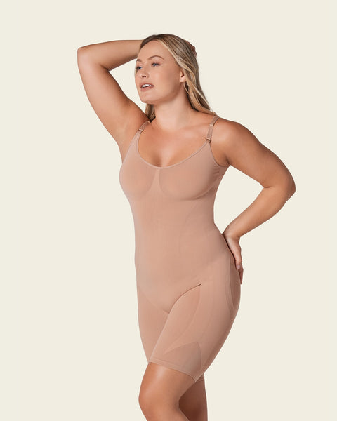 Full coverage seamless shaping bodysuit#color_087-medium-brown