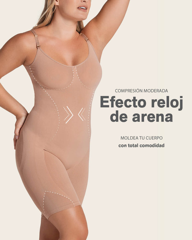 Full coverage seamless shaping bodysuit