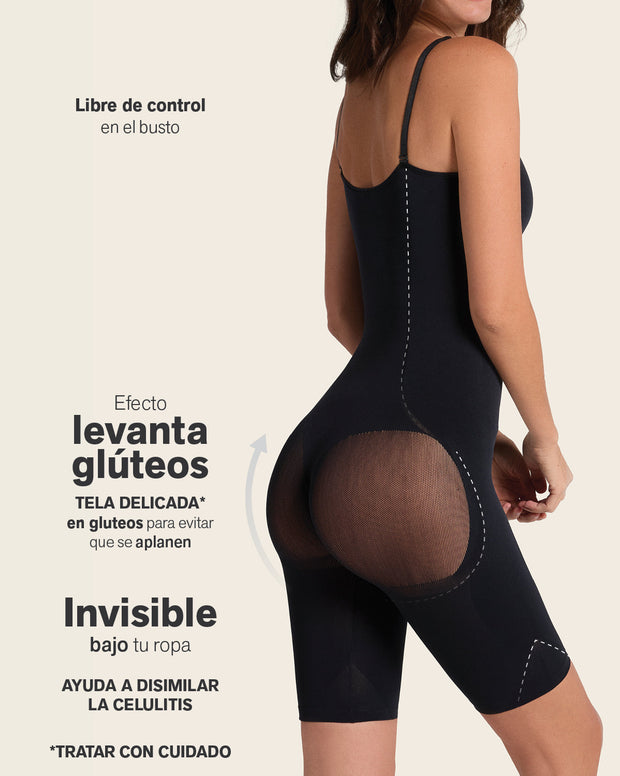 Full coverage seamless shaping bodysuit