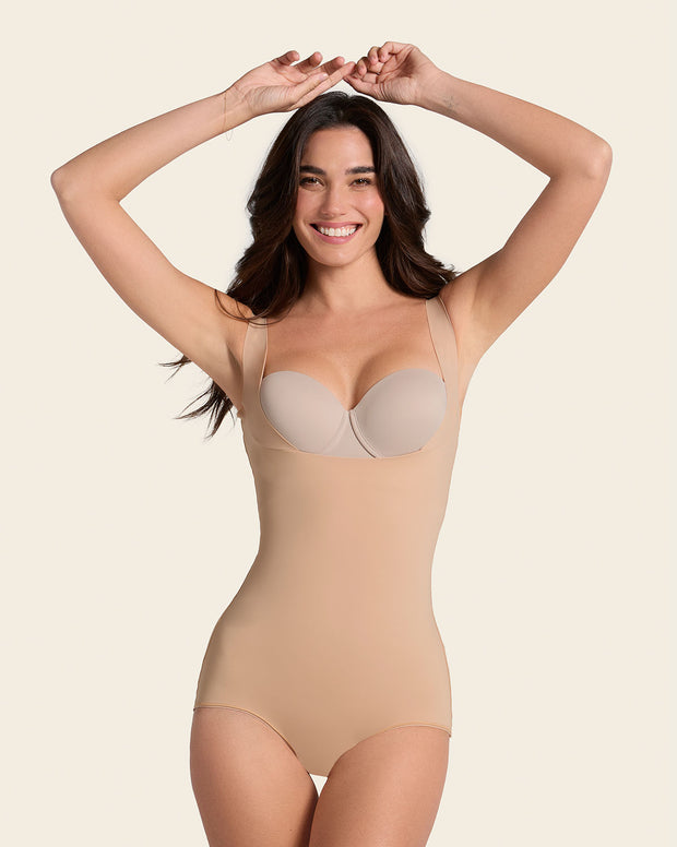Plunge back classic sculpting body shaper