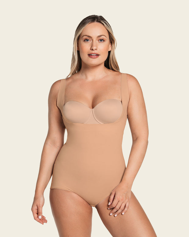 Plunge back classic sculpting body shaper
