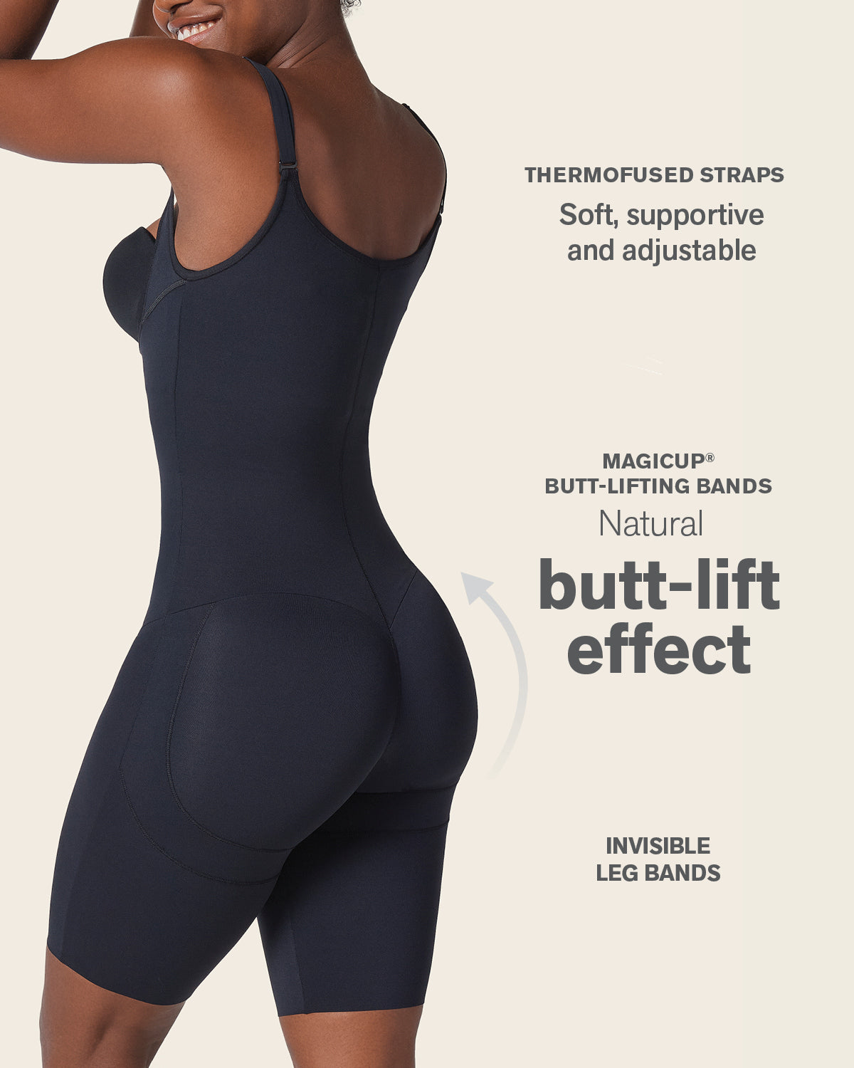 Mid-Thigh Sculpting Butt Lifting Body Shaper | Leonisa