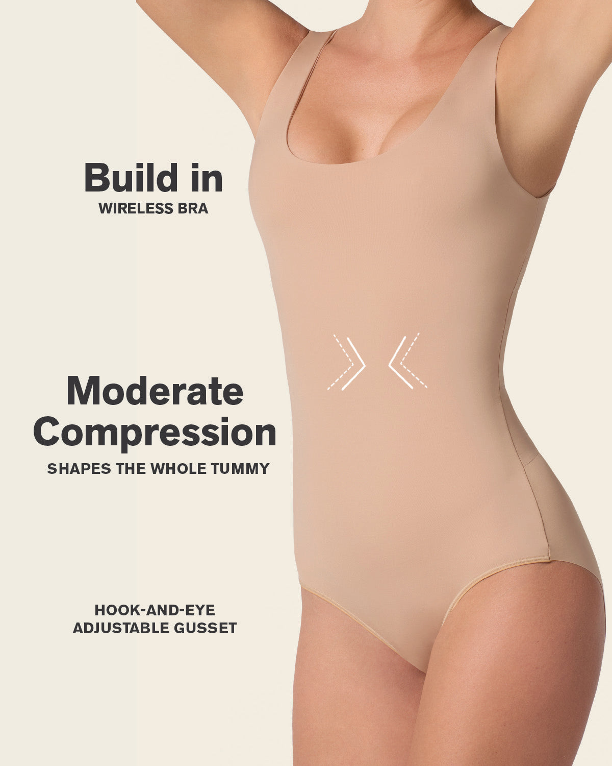 Summer Shapewear: Plunge Classic Sleeveless Shaper Bodysuit