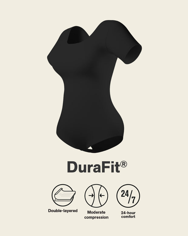 Short Sleeve Round Neck Shaper Bodysuit