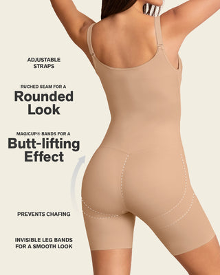 Step-in Body Shaper with Butt-Lifting Short Bottom#color_801-golden-beige