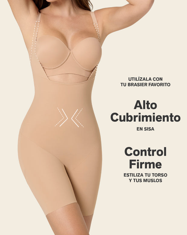 Step-in Body Shaper with Butt-Lifting Short Bottom