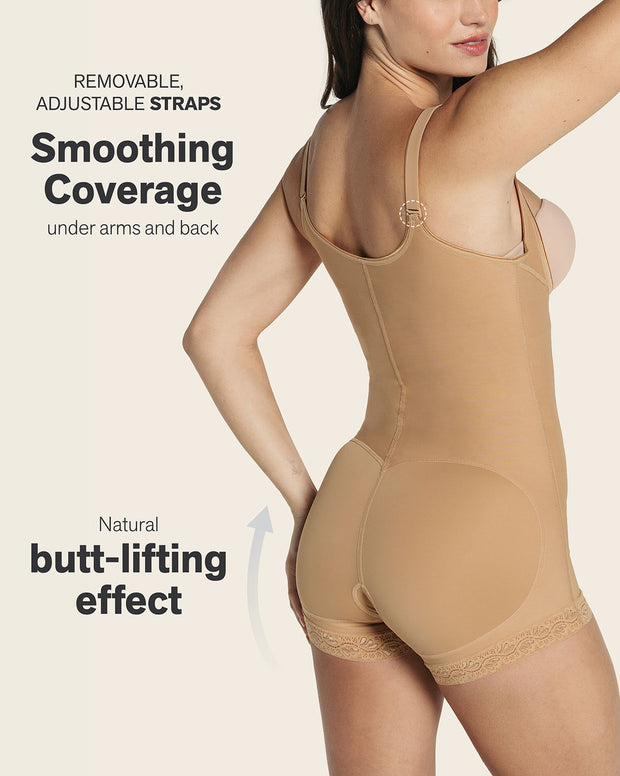 Boyshort bottom body shaper with firm compression
