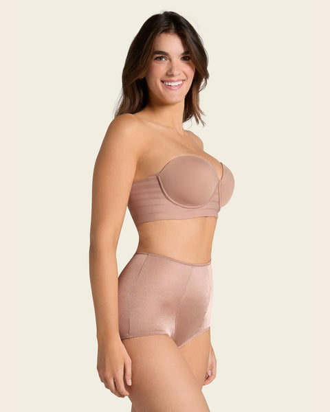 High-cut classic shaper panty#color_857-brown
