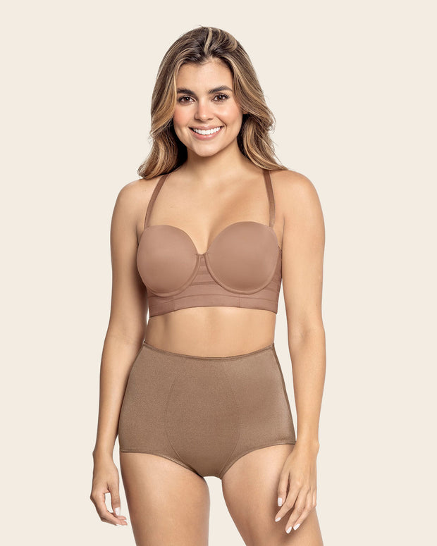 High-cut classic shaper panty#color_857-brown