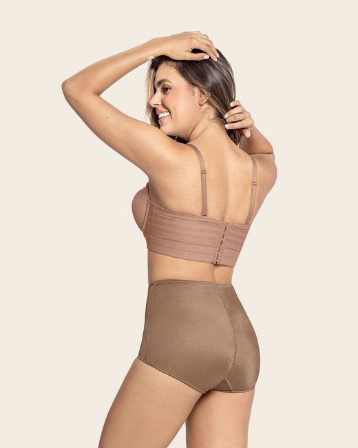 High-cut classic shaper panty#color_857-brown