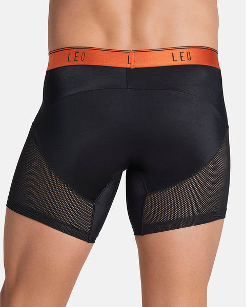 5-Pack High-Tech Mesh Boxer Briefs with Ergonomic Pouches#color_712-black-with-orange-elastic